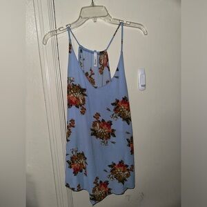 Blue Floral Tank Top💐